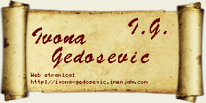 Ivona Gedošević vizit kartica